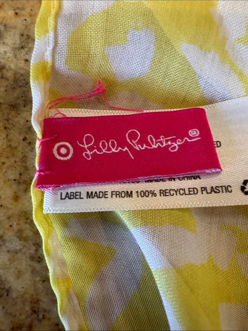 Lilly Pulitzer for Target Yellow Floral Tassel Scarf